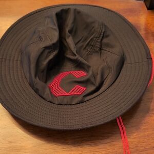 Black Bucket Hat with CINCI Reds Logo